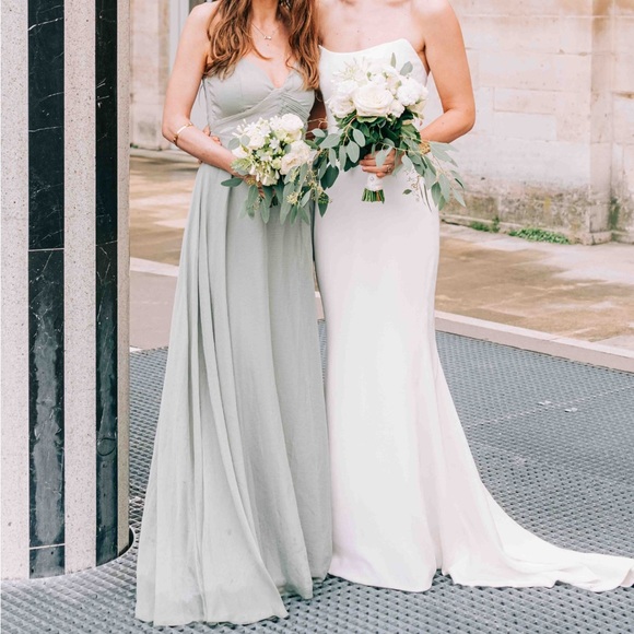 Dreamy Destiny Sage Green Pleated Backless Maxi Dress - Picture 5 of 5